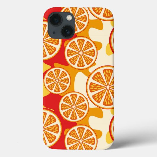 Oranje patroon Case-Mate iPhone case (Achterkant)