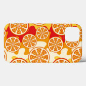 Oranje patroon Case-Mate iPhone case (Achterkant (horizontaal))