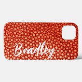 Oranje patroon Case-Mate iPhone case (Achterkant (horizontaal))