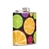 Oranje patroon en achtergrond heupfles (Rechts)