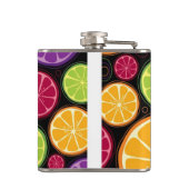 Oranje patroon en achtergrond heupfles (Achterkant)