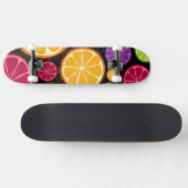 Oranje patroon en achtergrond skateboard (Horizontaal)