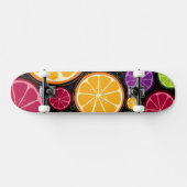Oranje patroon en achtergrond skateboard (Horizontaal)