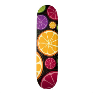 Oranje patroon en achtergrond skateboard