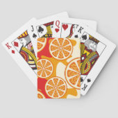 Oranje patroon pokerkaarten (Achterkant)