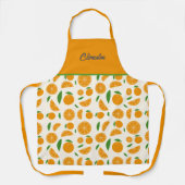 Oranje patroon schort (Voorkant)