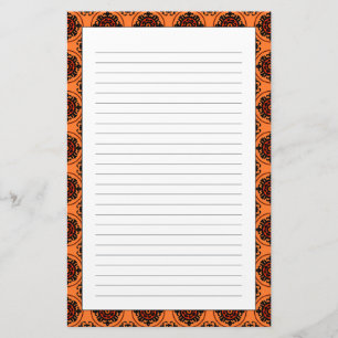 Oranje Patroon Suzani Briefpapier
