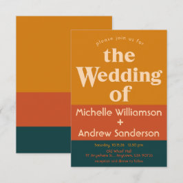 Oranje Pauw Modern Retro 3.5x5 Kaart