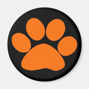 Oranje Pauw Print Magnet Magneet