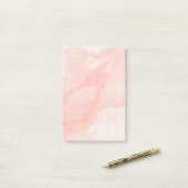 Oranje  Peach vloeibaar marmer Post-it® notes, 4 x Notes (Op bureau)