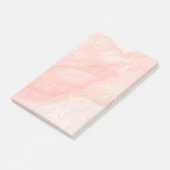 Oranje  Peach vloeibaar marmer Post-it® notes, 4 x Notes (Schuin)