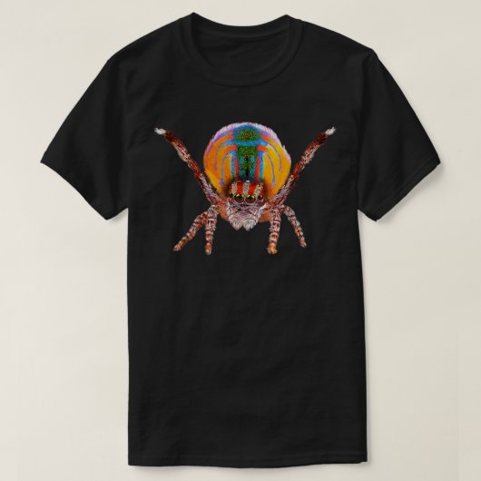 Oranje Peacock Spider T-shirt (Design voorkant)