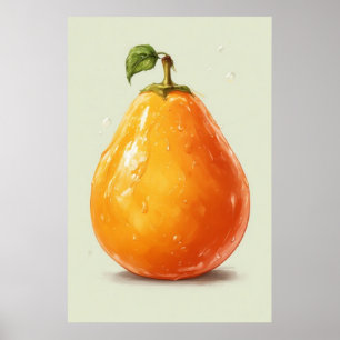Oranje peer poster