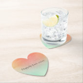 Oranje perzik mint bruiloft kartonnen onderzetters (Insitu)