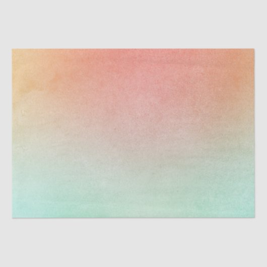 Oranje Perzik Mint Bruiloft Tissuepapier (Voorkant)