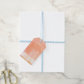 Oranje perzik Waterverf dank u Cadeaulabel (Met Touw)