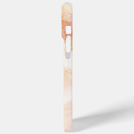 Oranje perzik Waterverf Inkt Glitter  Case-Mate iPhone Case (Achterkant / Links)