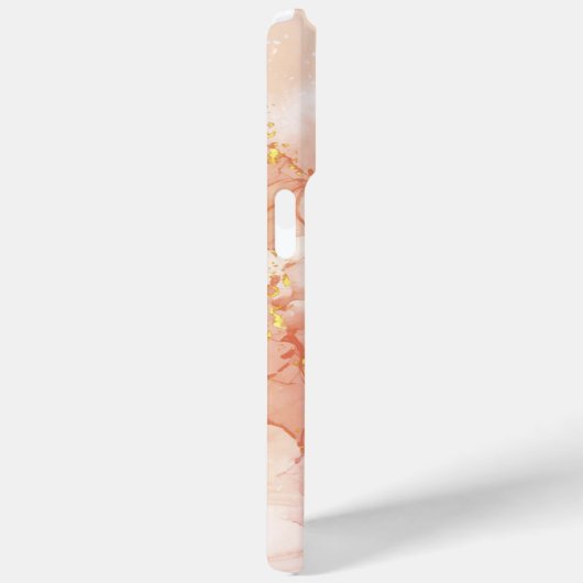 Oranje perzik Waterverf Inkt Glitter  Case-Mate iPhone Case (Achterkant / Rechts)