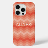 Oranje perzikChevron Case-Mate iPhone Case (Achterkant)
