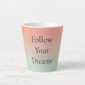 Oranje perzikmunt latte mok (Voorkant)