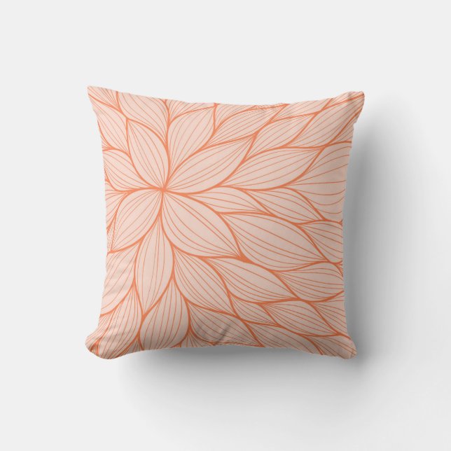 Oranje petale Waterverf Pillow Kussen (Voorkant)