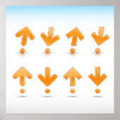 Oranje pijlen poster (Voorkant)