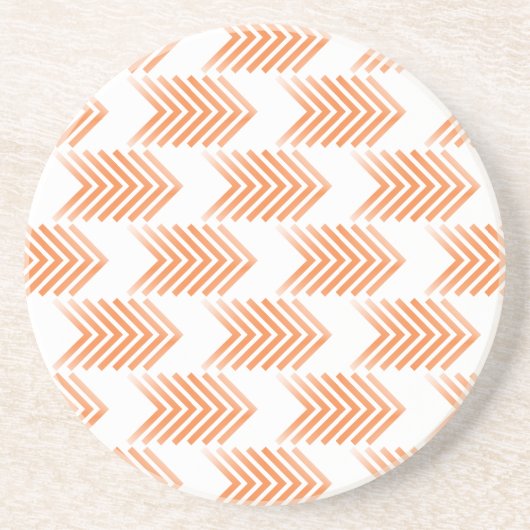 Oranje pijlpatroon zandsteen onderzetter (Voorkant)