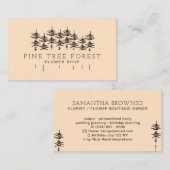 Oranje pijnboombos visitekaartje (Voorkant / Achterkant)
