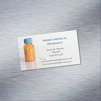 Oranje pillendoos Apotheker Apotheek Magnetisch Visitekaartje