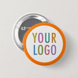 Oranje Pin Back Logo Button Ronde Badge in 5 Maten