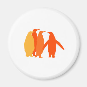 Oranje pinguïns magneet