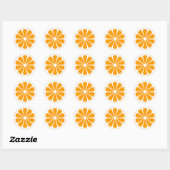 oranje pinwheel ronde sticker (Vel)