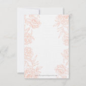 Oranje Pioenrozen Vintage Trouw RSVP (Achterkant)