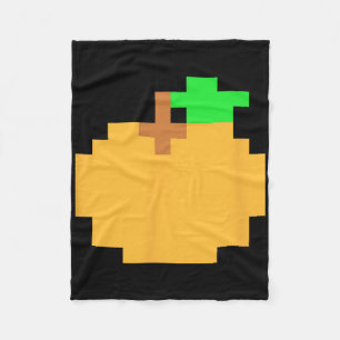Oranje Pixel 8-bit Arcade Videospel Matching Koste Fleece Deken