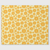 Oranje plak citrusvruchten cadeaupapier (Vlak)