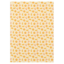 Oranje plakjes en harten tafelkleed