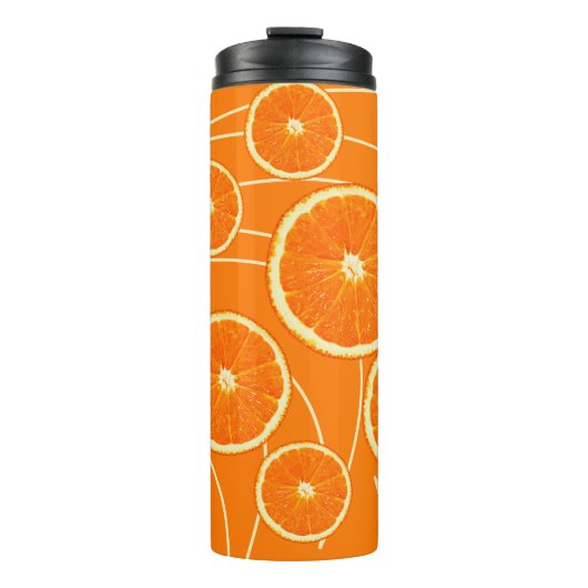 Oranje plakjes vieren thermosbeker (Voorkant)