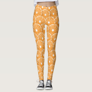 Oranje plakken leggings