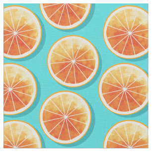 Oranje plakken op blauw stof