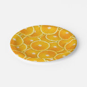 Oranje plakken papieren bordje (Gekanteld)