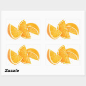 Oranje plakken rechthoekige sticker (Vel)