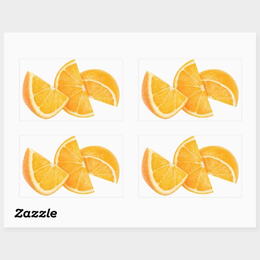 Oranje plakken rechthoekige sticker (Vel)