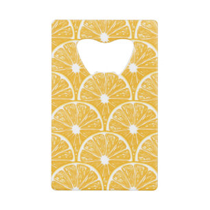 Oranje plakken, tropisch fruitvormig vormgegeven kredietkaart flessenopener