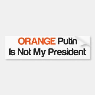 Oranje Poetin is niet mijn President Bumpersticker