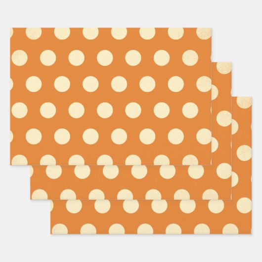 Oranje poka Dot Pattern Inpakpapier Vel