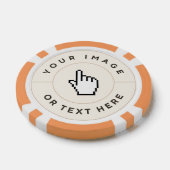 Oranje Poker Chips - Custom Voeg uw afbeelding / t (Enkel)