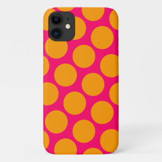 Oranje Polka Dot iPhone 11 Hoesje