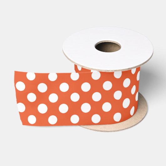 Oranje polka dot lint (Spoel)