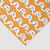 Oranje polka dot monogram tissuepapier (Detail)