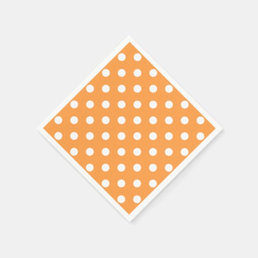 Oranje Polka Dot Pattern Servetten (Hoek)